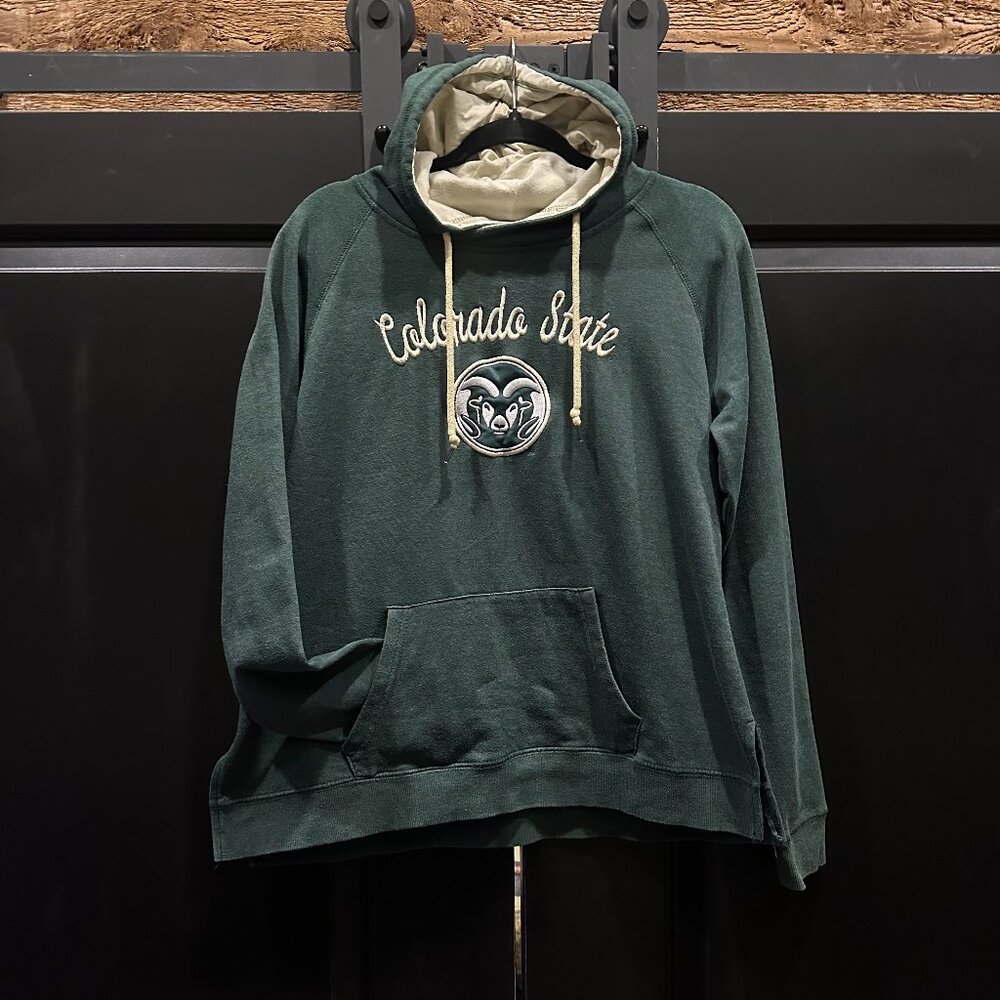 Heathered Green Embroidered Colorado State Ram Hoodie